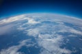 Curvature of planet earth. Aerial shot. Royalty Free Stock Photo