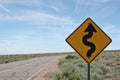 Curve ahead road sign Royalty Free Stock Photo