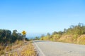 Curve ahead traffic sign Royalty Free Stock Photo