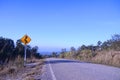 Curve ahead traffic sign Royalty Free Stock Photo