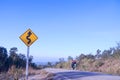 Curve ahead traffic sign Royalty Free Stock Photo