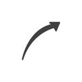 Curve arrow vector icon