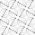 Curve Circle Arrow Seamless Pattern Royalty Free Stock Photo