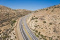 Curve in Desert Highway Road Royalty Free Stock Photo