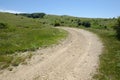 Curve dirt road in mountain of Nebrodi Park Royalty Free Stock Photo
