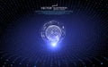 The curve forms a three-dimensional swirl shape, gravitational wave concept, technology background design,circle.