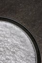 Curve of Glass Bowl of Sea Salt Royalty Free Stock Photo