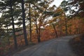 Curve on a Gravel road in the Ouachita National Forest in Arkansas