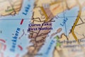 Curve Lake First Nation, Ontario, Canada highlighted on a world map Royalty Free Stock Photo