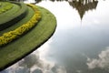 Curve Landscape and pavilion reflection.