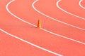 Curve line on running track Royalty Free Stock Photo