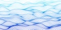 Curve line line water waves pattern. Abstract background, blue colored rhythmic waves. Vector illustration Royalty Free Stock Photo