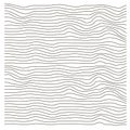 Curve lines terrain background. Horizontal thin lines with chaotic random bumps