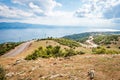 Curve of the mountain road in Turkey