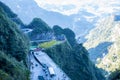 99 curve of Moutain,Beautiful Mountain in China,The winding road of Tianmen mountain national park, Hunan province Royalty Free Stock Photo