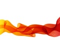 Curve orange lines, abstract background with motion, raster illustration