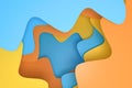 Curve paper background, colorful background, 3d rendering Royalty Free Stock Photo