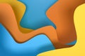 Curve paper background, colorful background, 3d rendering Royalty Free Stock Photo