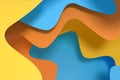 Curve paper background, colorful background, 3d rendering Royalty Free Stock Photo