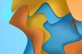 Curve paper background, colorful background, 3d rendering Royalty Free Stock Photo