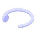 Curve piercing icon, isometric style Royalty Free Stock Photo