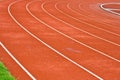 Curve of Race Track in Stadium Royalty Free Stock Photo