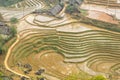 Curve of rice terraces in Tavan Village Sapa. Royalty Free Stock Photo