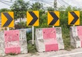 Curve road Danger signs Royalty Free Stock Photo