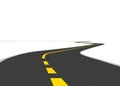 Curve Road with Divider Royalty Free Stock Photo