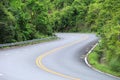 Curve of the road.An empty S-Curved road on skyline drive. Royalty Free Stock Photo