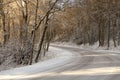 Curve in road through the Great Smoky Mountains National Park Royalty Free Stock Photo