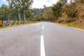 Straight road on mountain in countryside in India