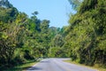 Curve road in the mountain and forest, country road in Thailand Royalty Free Stock Photo