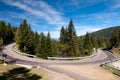 Curve on road N-260 on spanish pirineos Royalty Free Stock Photo