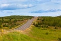 Curve Road at North Iceland Royalty Free Stock Photo