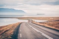 Curve Road at North Iceland Royalty Free Stock Photo