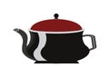 Curve shape tea kettle, vector graphic design