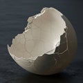 The curve of the shell suggests a sizable possibly bird like egg Royalty Free Stock Photo