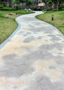 Curve stone path in garden Royalty Free Stock Photo