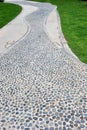 Curve stone path in garden Royalty Free Stock Photo