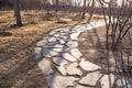 Curve Stone Walkway Royalty Free Stock Photo