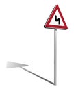 Curve traffic sign Royalty Free Stock Photo