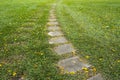 Curve walkway on greensward