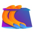 Curve water pipe icon, cartoon style Royalty Free Stock Photo