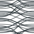 Curve wavy lines seamless pattern, vector repeat endless background, tangled stripes trendy tiling wallpaper motif. Usable for fa Royalty Free Stock Photo
