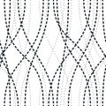 Curve wavy lines seamless pattern, vector repeat endless background, tangled stripes trendy tiling wallpaper motif. Usable for fa Royalty Free Stock Photo