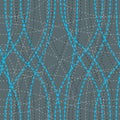 Curve wavy lines seamless pattern, vector repeat endless background, tangled stripes trendy tiling wallpaper motif. Usable for fa Royalty Free Stock Photo