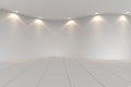 Curve white empty room Royalty Free Stock Photo