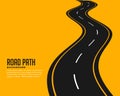 Curve winding roadway background design Royalty Free Stock Photo