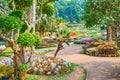 The curved alleys in Mae Fah Luang garden, Doi Tung, Thailand